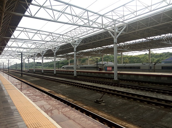 Obras en la estación de trenes AVE de Guadalajara octubre 2017