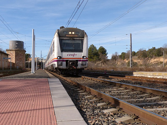 Obras de mejora en la estación de trenes de Ascó abril 2019