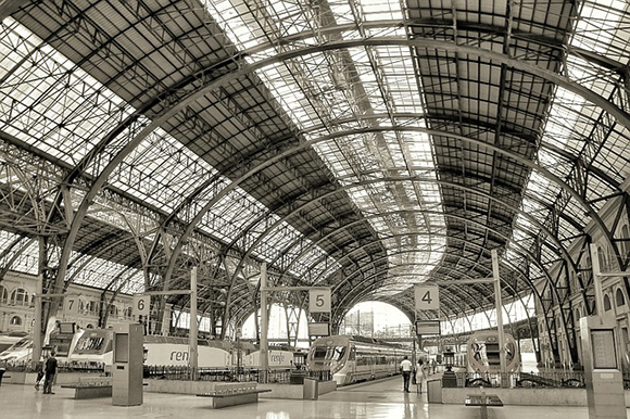 Obras estación de trenes y AVE Madrid Chamartín octubre 2019